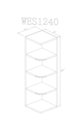 Wall 12" - Classic White 12 Inches Wall Shelf Cabinet